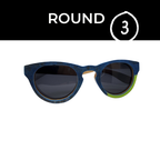 SKRP Glasses Rounded / 3 round / Dark lenses Sunglasses - made from Upcycled Skateboards