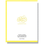 back of card is white with black and gold print