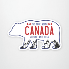 Load image into Gallery viewer, Sticker You sticker Canada Bear License Plate Fun Vinyl Stickers By Sticker You
