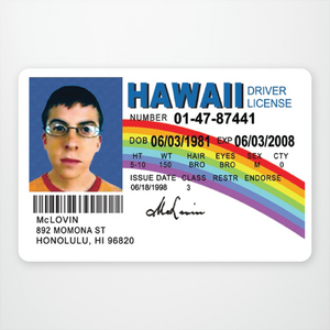 Sticker You sticker Fake ID McLovin Fun Vinyl Stickers By Sticker You