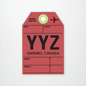 Sticker You sticker YYZ Luggage Tag Fun Vinyl Stickers By Sticker You