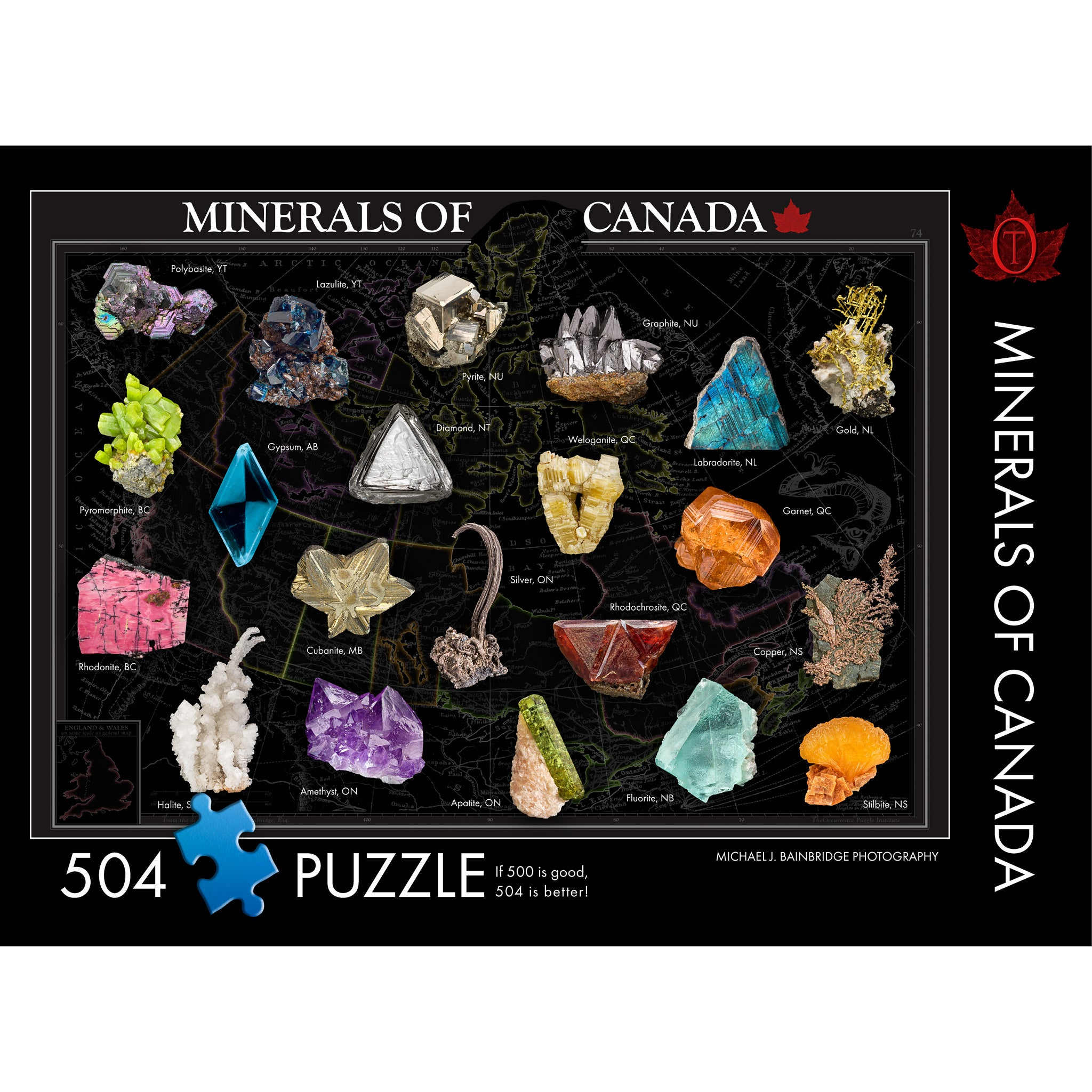 The Occurrence Puzzle 504 pieces / Minerals of Canada Puzzles