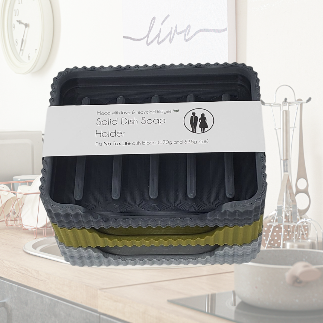 The Rogerie dish soap holder Large (for 170g or 638g blocks) / Thundercloud Solid Dish Soap Holder