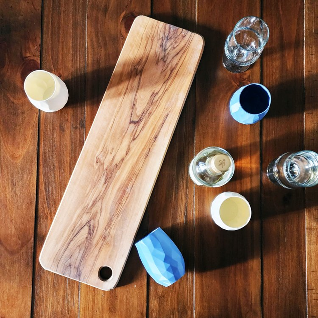  Drink Tumblers on a table beside a charcuterie board