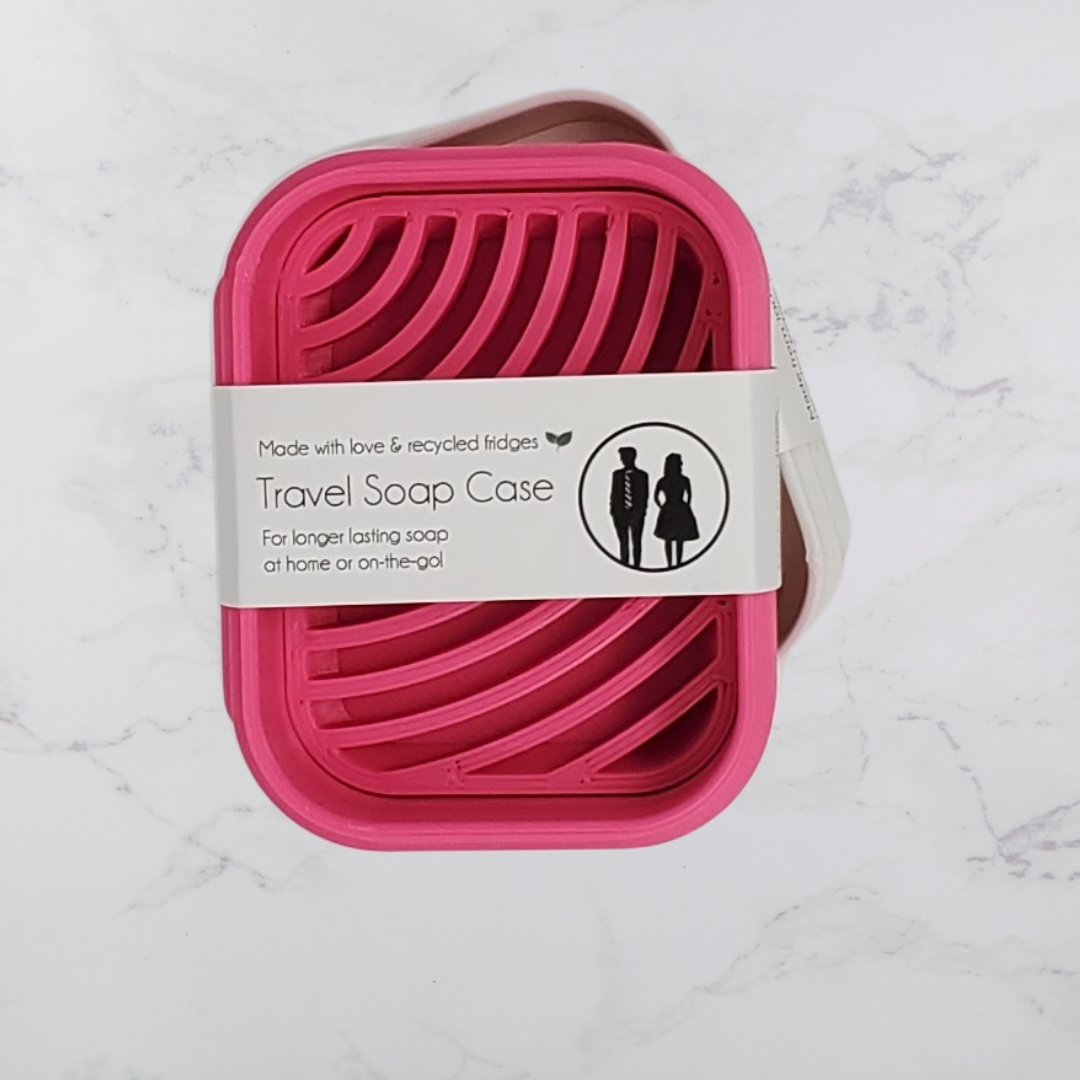 The Rogerie soap container Bubble Gum Pink / Rectangular Travel Soap Case
