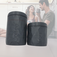 Load image into Gallery viewer, The Rogerie storage Stoney Creek/dark grey / Coffee Coffee &amp; Tea Canisters -kitchen storage
