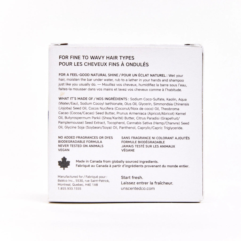 The Unscented Company Shampoo Shampoo Bar