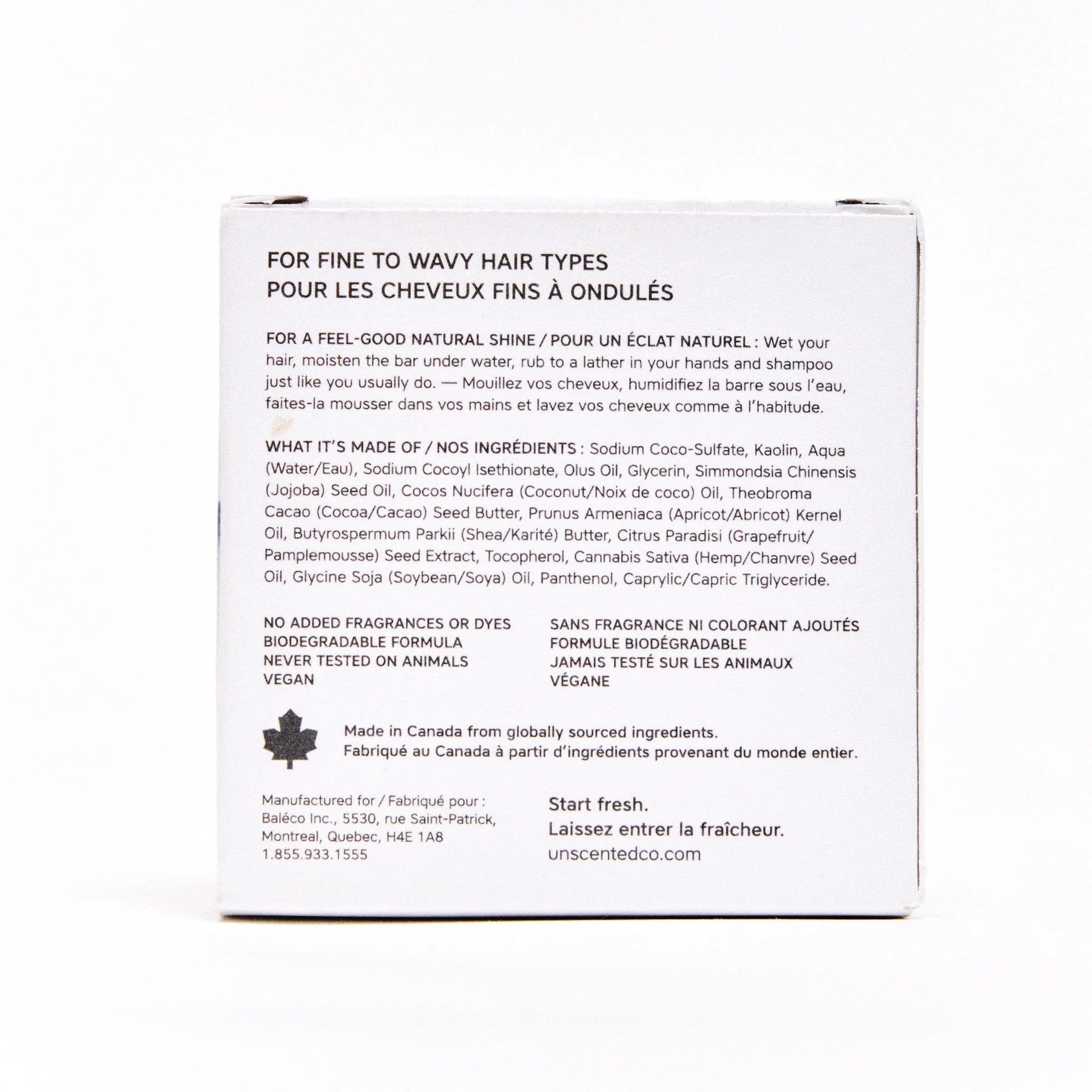 The Unscented Company Shampoo Shampoo Bar