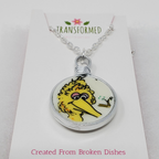 Transformed jewellery Big Bird Upcycled Broken China Necklaces