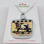 Transformed jewellery Cow Upcycled Broken China Necklaces