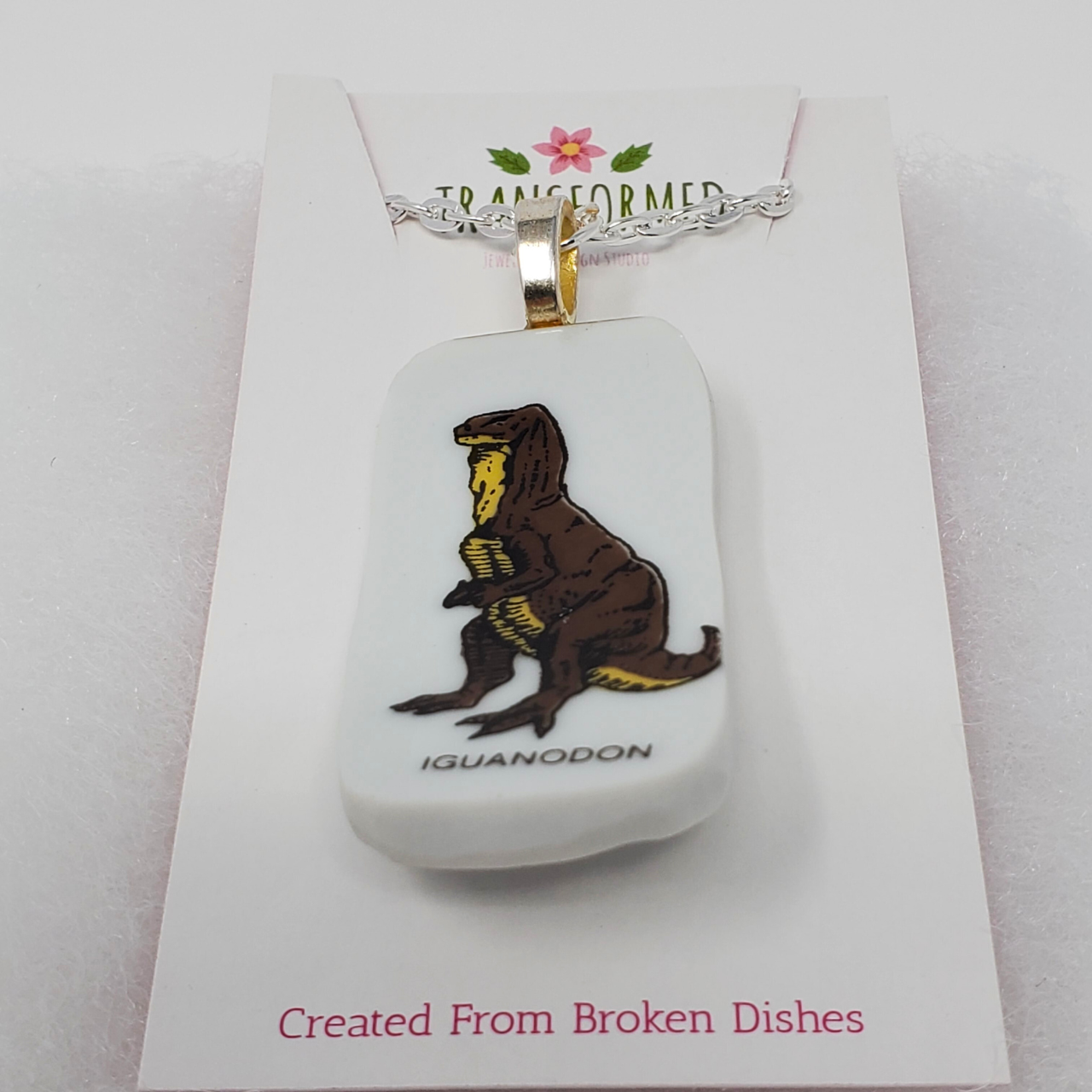 Transformed jewellery Dino Upcycled Broken China Necklaces