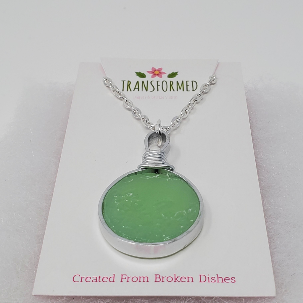 Transformed jewellery Jadeite Alice Upcycled Broken China Necklaces
