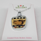 Transformed jewellery Pig Upcycled Broken China Necklaces
