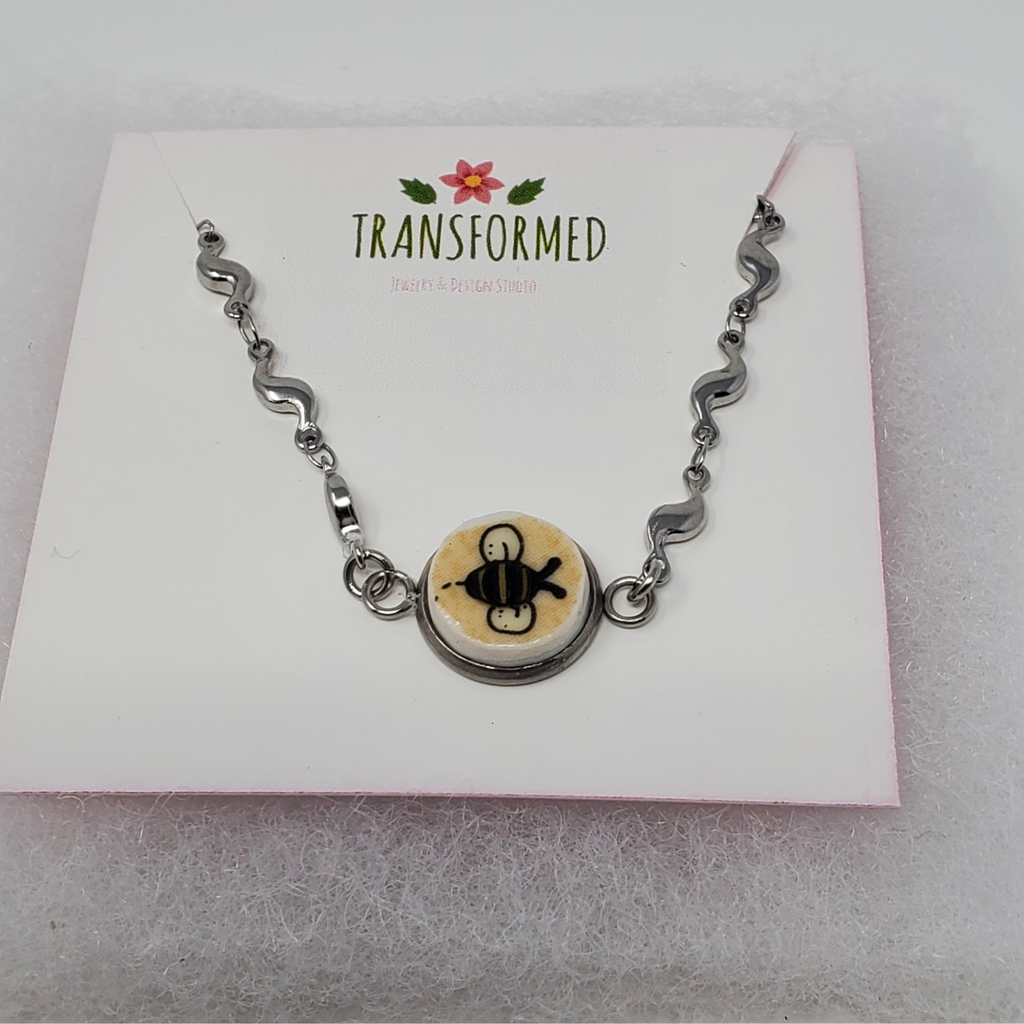 Transformed jewellery Upcycled Broken China Bracelet