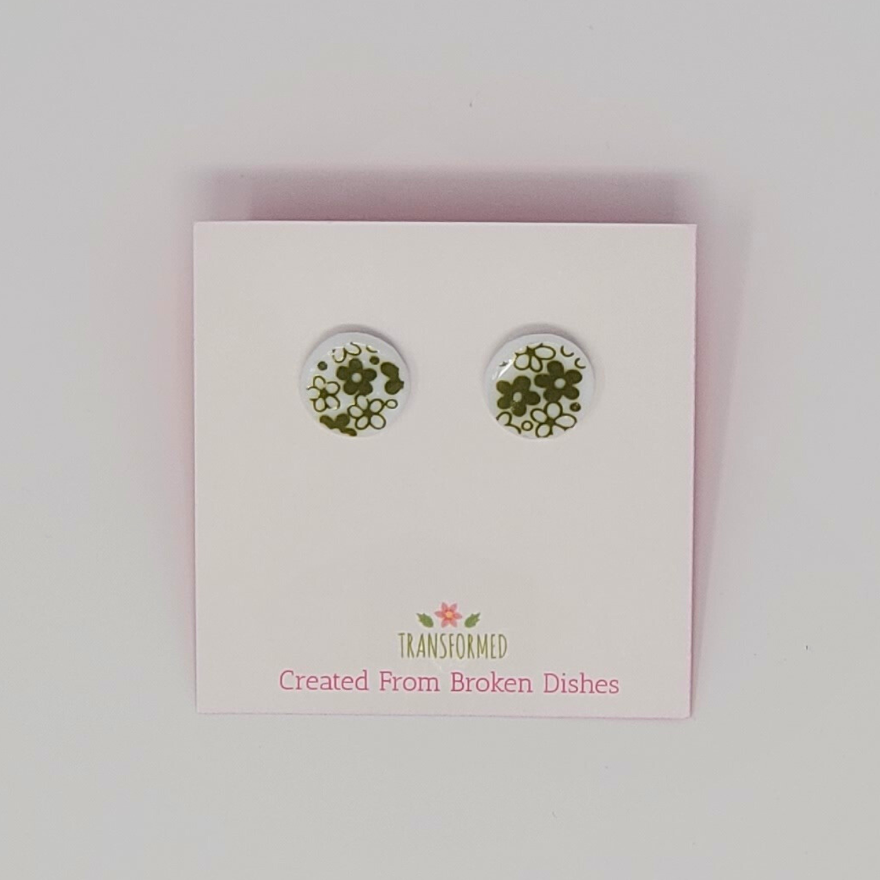 Transformed jewellery Upcycled Broken China Earrings