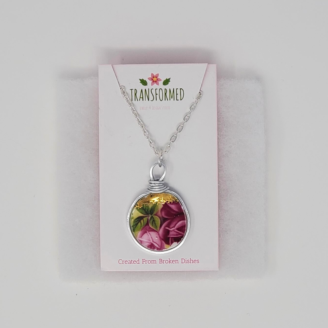 Transformed jewellery Upcycled Broken China Necklaces