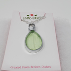 Transformed jewellery Uranium Glass Upcycled Broken China Necklaces