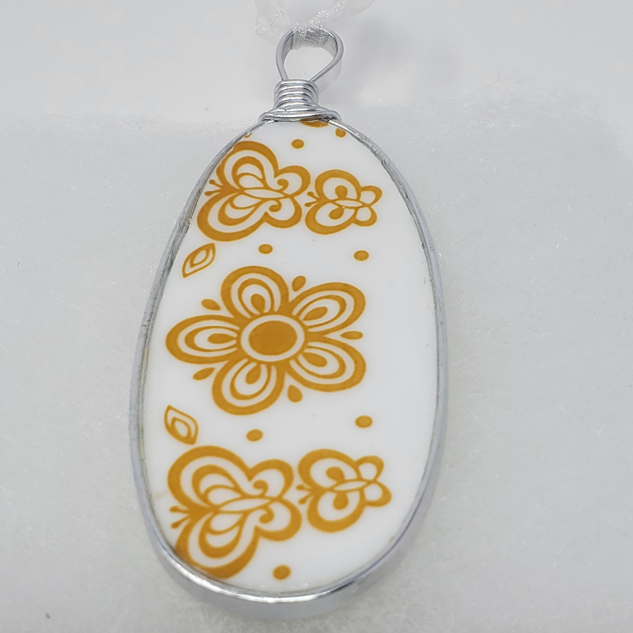 Transformed Jewelry & Design Studio Ltd Christmas ornament Butterflies & Flowers Upcycled Broken China Ornaments