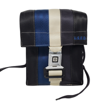 Load image into Gallery viewer, U.S.E.D. Accessory dark with off white stripe Backpack with Tablet Sleeve
