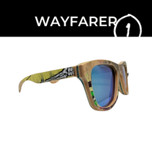Load image into Gallery viewer, angled view of wooden sunglasses on a white background
