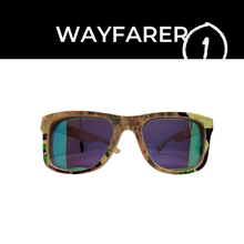 Load image into Gallery viewer, front view of wooden sunglasses on white background
