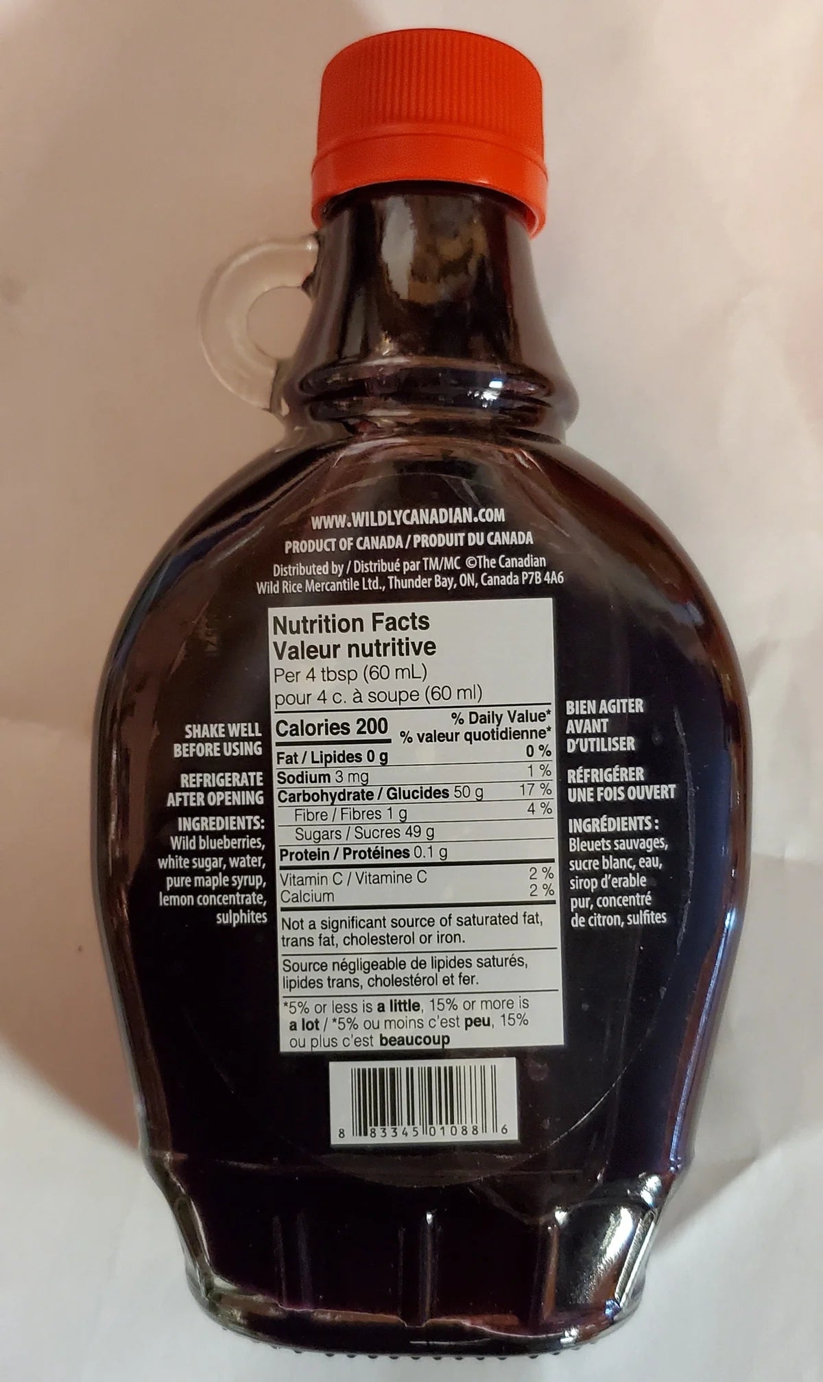 Wildly Canadian condiments Wild Blueberry Maple Syrup