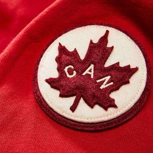 patch on Cross Canada hoodie-Made in Canada