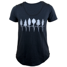 Load image into Gallery viewer, Kindred Coast Clothing small / Treeline-Charcoal Kindred Coast  Women&#39;s T-shirt - Treeline
