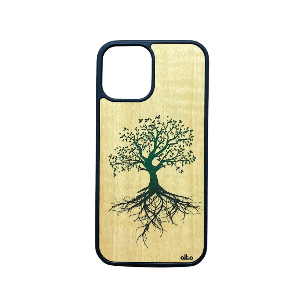 Alto Accessory Dragons Den - Tree Of Life / iPhone 12/12 pro Wood Engraved Phone Cases