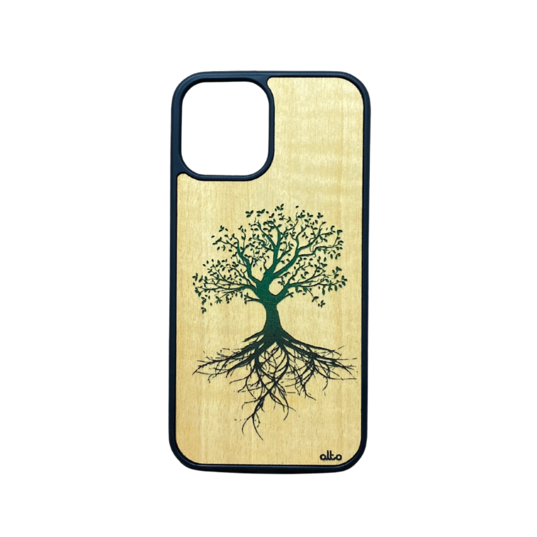 Alto Accessory Dragons Den - Tree Of Life / iPhone 12/12 pro Wood Engraved Phone Cases