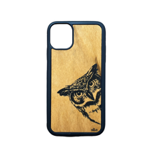 Load image into Gallery viewer, Alto Accessory Owl - Olive Wood / iPhone 11 Wood Engraved Phone Cases
