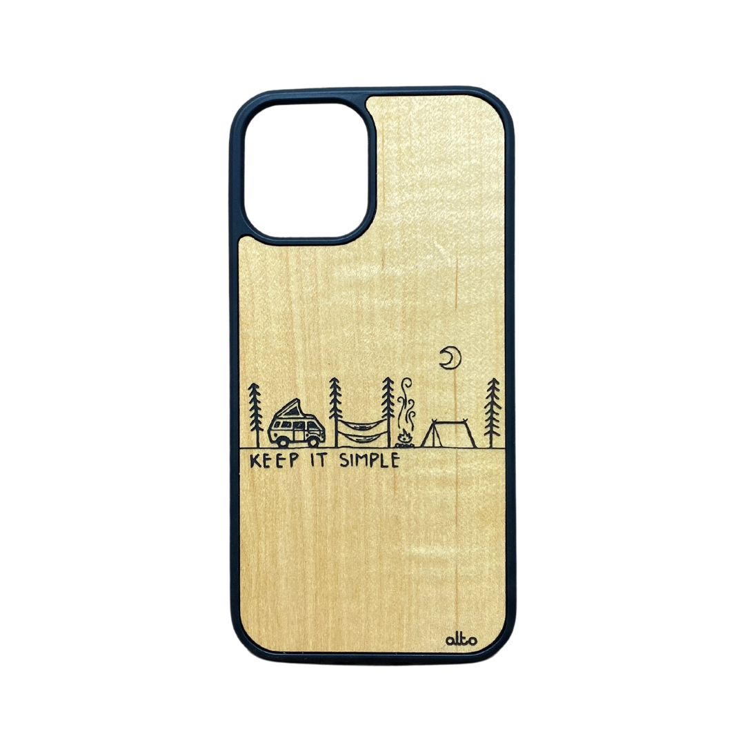 Alto Accessory Van Life - Maple Wood / iPhone 12/12 pro Wood Engraved Phone Cases