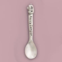 Load image into Gallery viewer, Basic Spirit Canada Baby Spoon Happy Camper Pewter Baby Spoons
