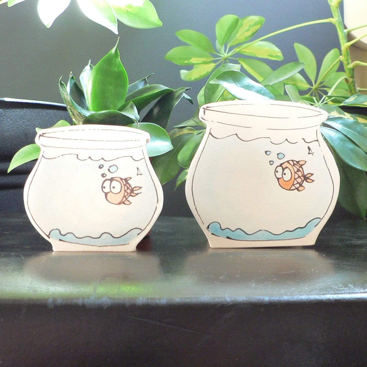 Julie Richard Accessory Goldfish Bowl Ceramic Planter