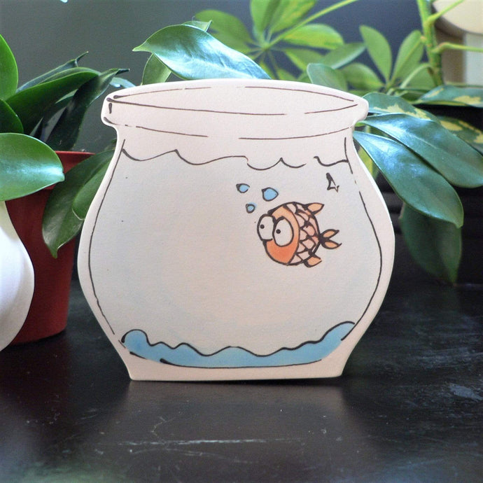 Julie Richard Accessory Large Goldfish Bowl Ceramic Planter
