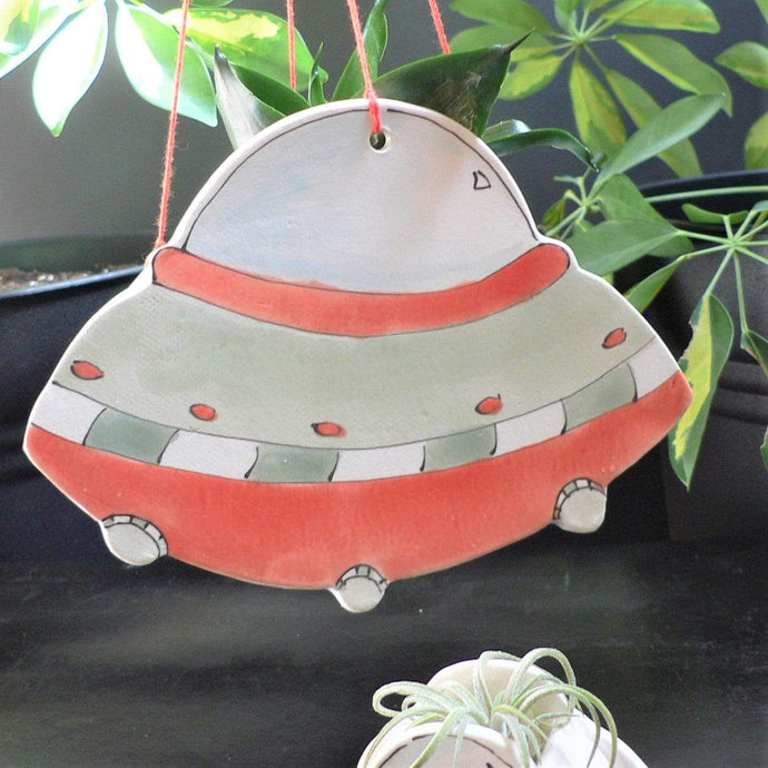 Julie Richard Accessory large - hanging UFO Ceramic Planter