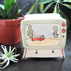 Julie Richard Accessory Vintage TV Ceramic Planter