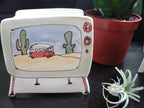 Julie Richard Accessory Vintage TV Ceramic Planter