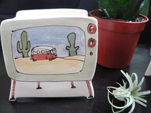 Load image into Gallery viewer, Julie Richard Accessory Vintage TV Ceramic Planter
