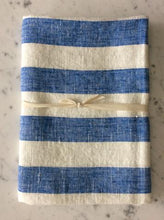 Load image into Gallery viewer, le fil rouge Textiles Bathroom blue Linen Bath Sheets
