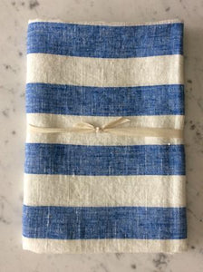 le fil rouge Textiles Bathroom blue Linen Bath Sheets