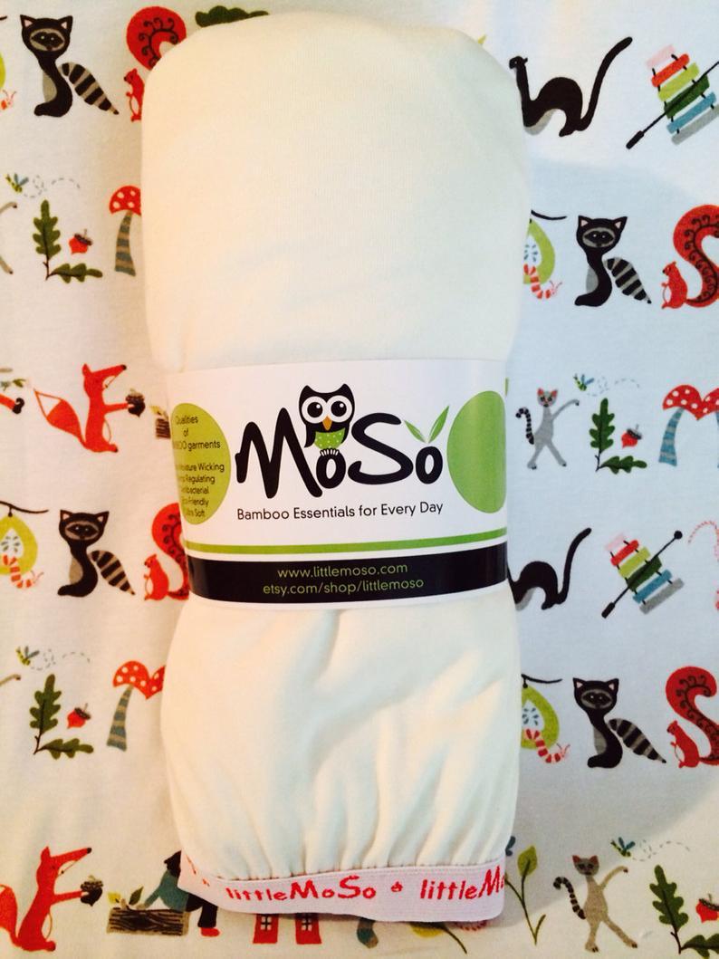 MoSo Bedding Bamboo/Organic Cotton Fitted Crib Sheet
